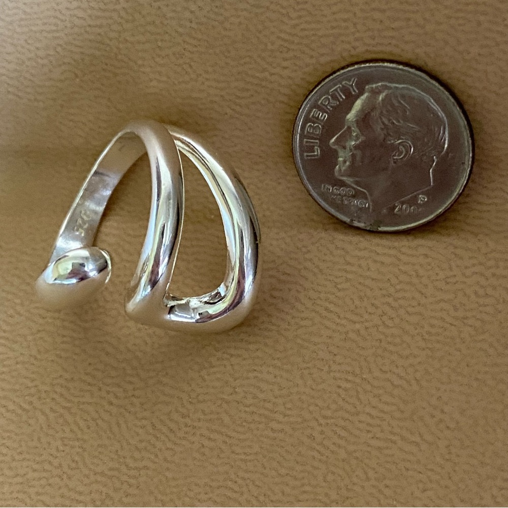 Host Pick Sterling Silver Adjustable Loop Ring - image 8